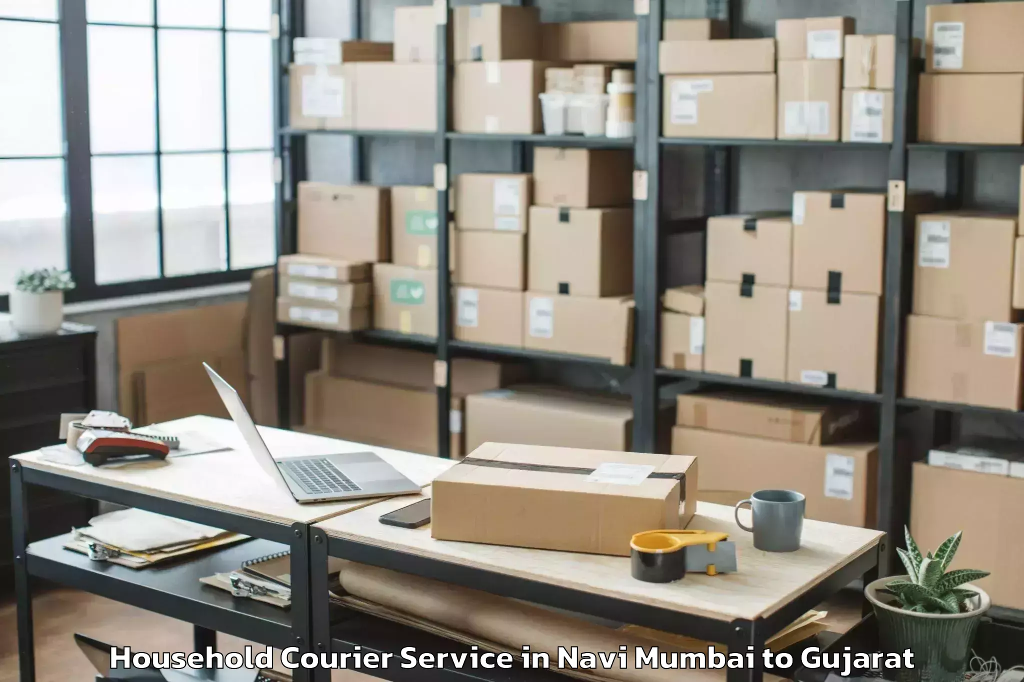 Book Your Navi Mumbai to Vatadara Household Courier Today